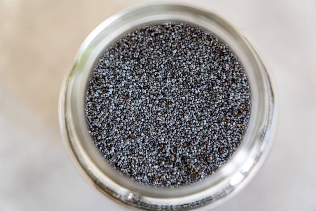 chia seeds in a glass jar