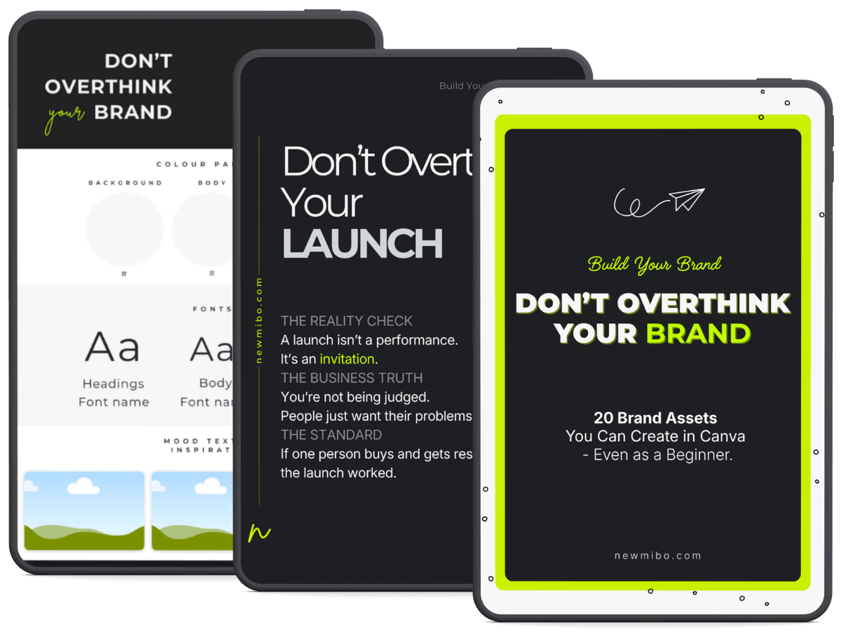 3 tablets dont overthink your brand landing page
