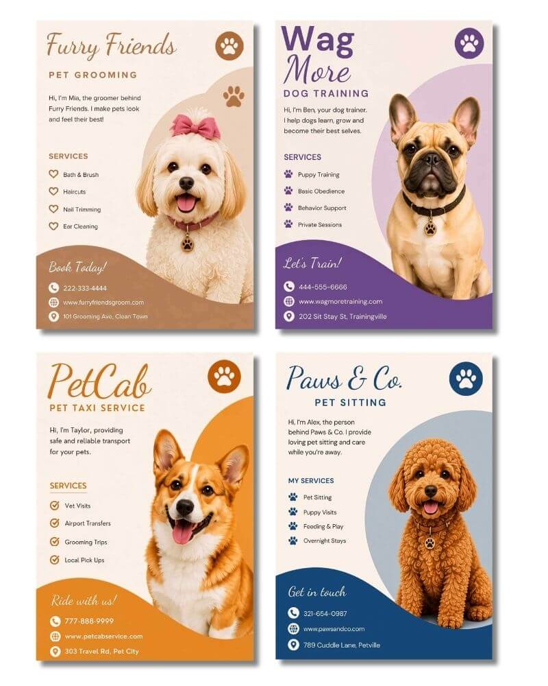Dog Walker Collection dog walker 4 styles 4 pages mockup 800x1000 c