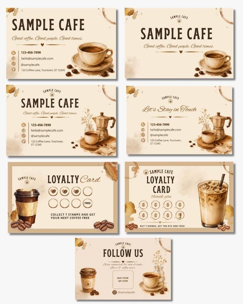 coffee shop card gallery x 7 mockup 800x1000 comp